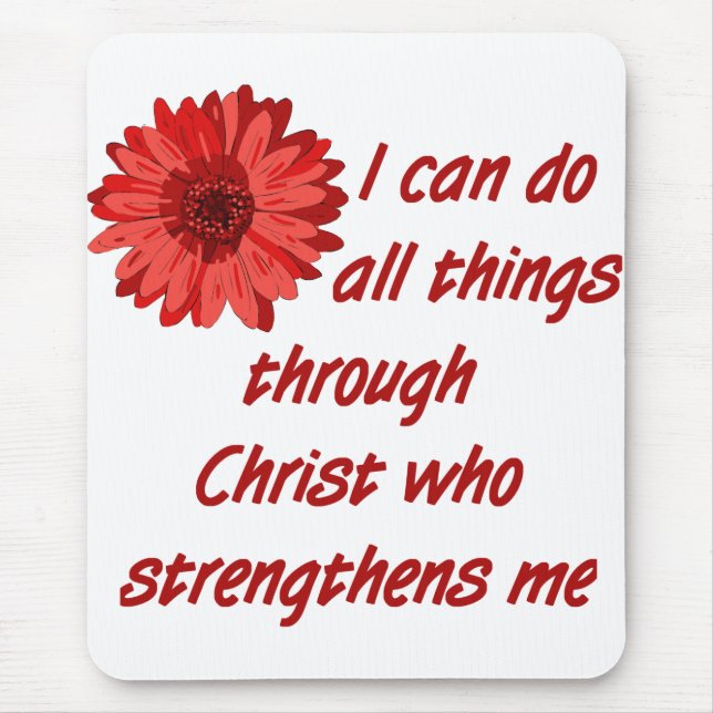 Bible Verse Mousepad. Mouse Mat (Front)