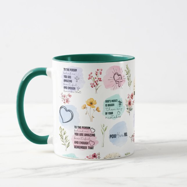 Bible verse mug, daily Bible cup for gift (Left)