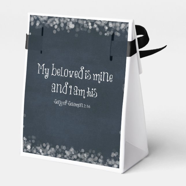 Bible Verse : My Beloved is Mine and I am His Favour Box (Back Side)