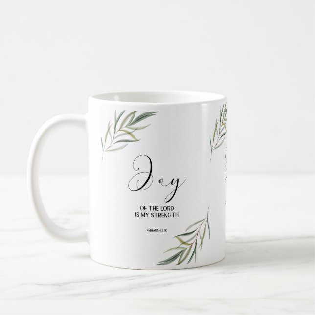 Bible verse Nehemiah leaves scripture  Coffee Mug (Left)