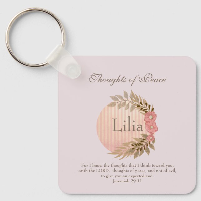 Bible Verse of Peace Key Ring (Front)