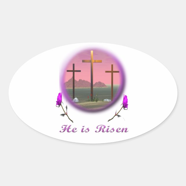 Bible verse oval sticker (Front)