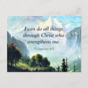 Bible verse, Phil 4:13, I can do all things... Postcard