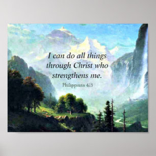 Bible verse, Phil 4:13, I can do all things... Poster