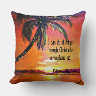 Bible verse, Philippians 4:13 Cushion