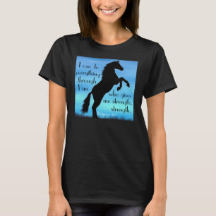 bible verse Philippians 4:13 horse poster T-Shirt