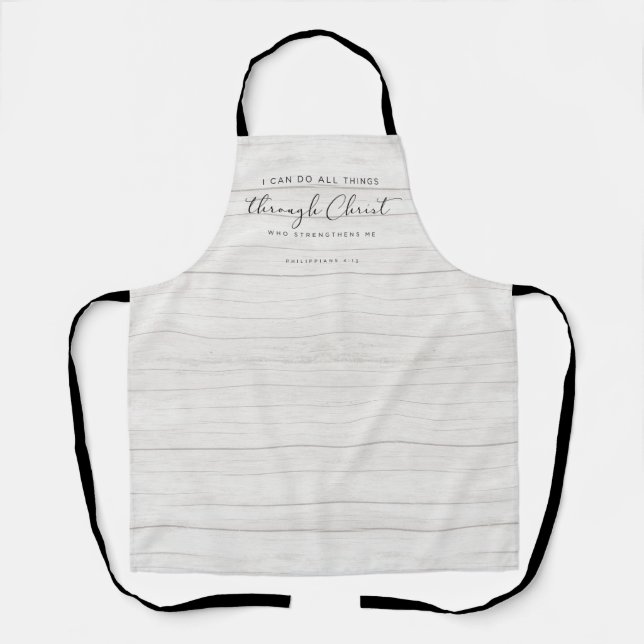 Bible Verse Philippians 4:13 I Can Do All Things Apron (Front)