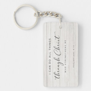 Bible Verse Philippians 4:13 I Can Do All Things Key Ring