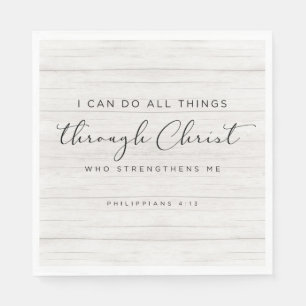 Bible Verse Philippians 4:13 I Can Do All Things Napkin