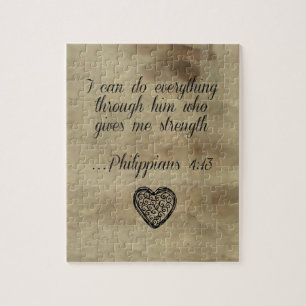 Bible Verse Philippians 4:13 Jigsaw Puzzle