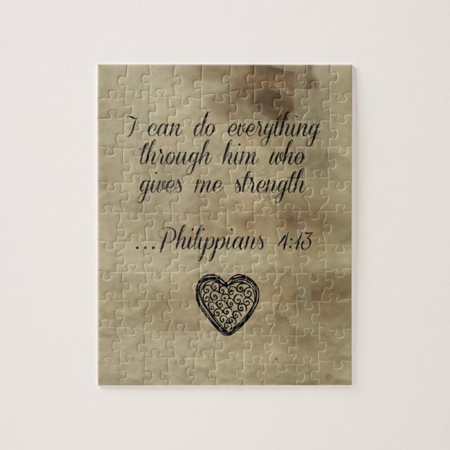 Bible Verse Philippians 4:13 Jigsaw Puzzle (Vertical)