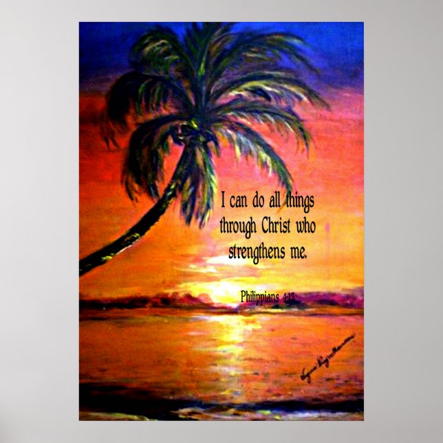 Bible verse, Philippians 4:13 Poster (Front)