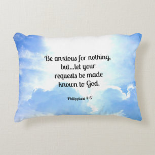Bible Verse, Philippians 4:6 Decorative Cushion