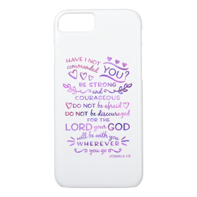 Bible Verse Phone Case Joshua 1:9 (Back)