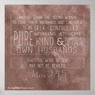 Bible Verse Poster - Titus 2:4-5