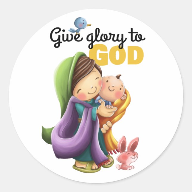 Bible verse Praise God sticker page (Front)