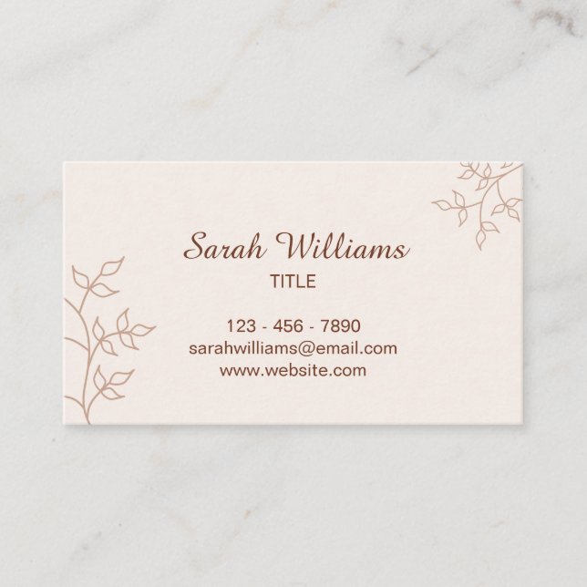 Bible Verse Proverbs 31:25 Floral Women Christian Business Card (Front)