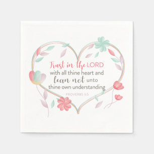 Bible Verse Proverbs 3:5 Christian Napkin