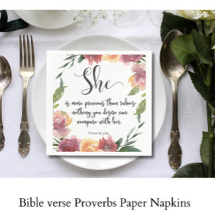 Bible verse Proverbs Paper  Napkins