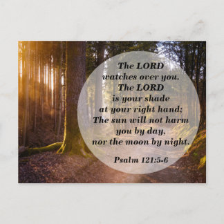 Bible Verse Psalm 121:5 The Lord watches over You Postcard