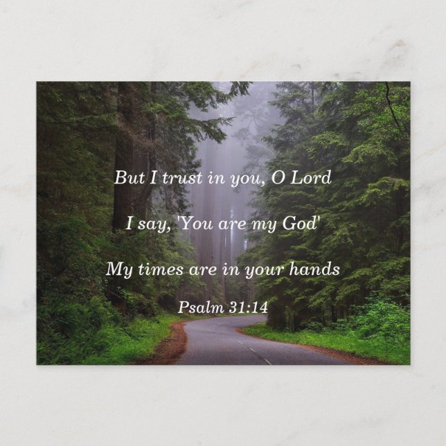 Bible Verse Psalm 31:14 My Times are in Your hands Postcard (Front)