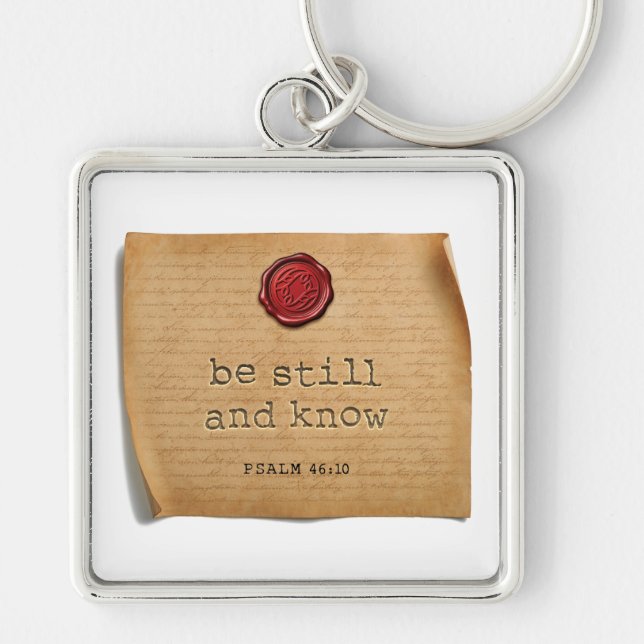 BIBLE VERSE - Psalm 46:10 - Keychain (Front)