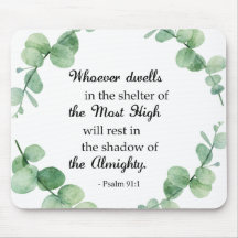 Bible verse Psalm 91 Eucalyptus Wreath Christian