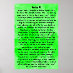 bible verse Psalm 91 Poster
