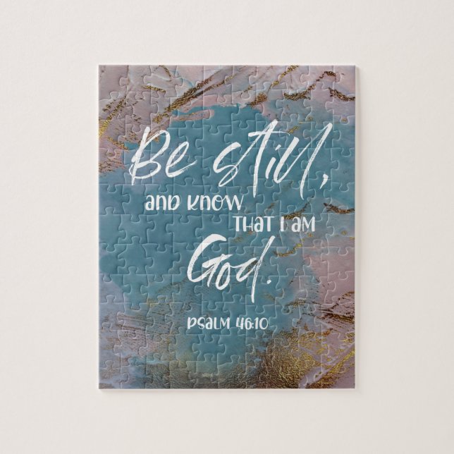 Bible verse Psalm floral  jigsaw puzzle (Vertical)