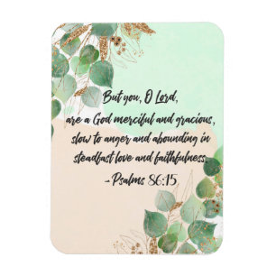 Bible verse Psalm Greenery scripture  Magnet