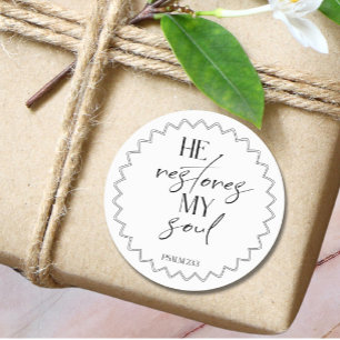 Bible Verse psalm Round Sticker