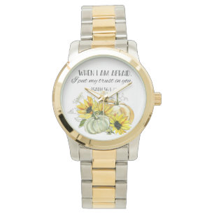 Bible Verse Psalm Sunflower Watch