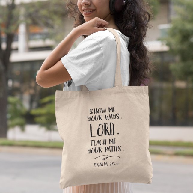 Bible verse Psalm Tote Bag (Creator Uploaded)