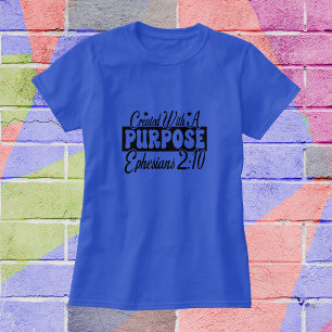 Bible Verse ''Purpose'' Typography Personalise T-Shirt