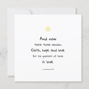 Bible Verse Quote 1 Corinthians 13:13 Card