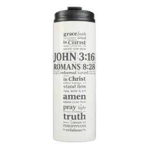 Bible Verse Reference Cross Wall Art Thermal Tumbler