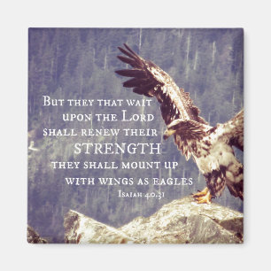 Bible Verse: Renew Strength, Wings as Eagles Magnet