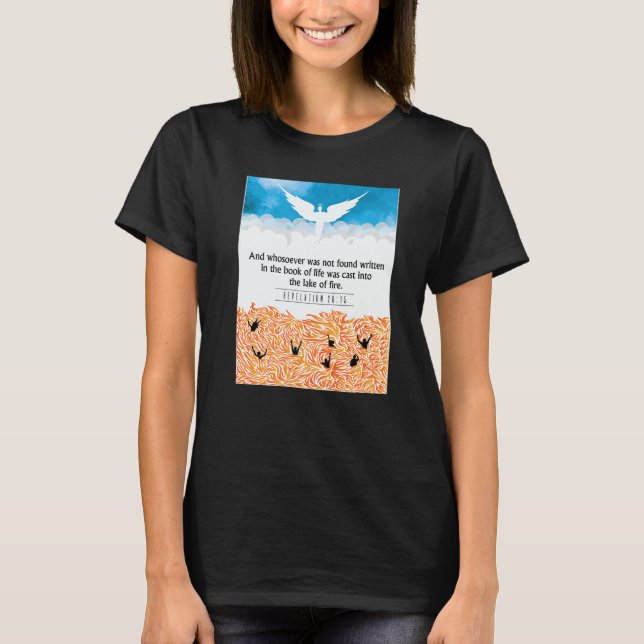 Bible Verse Revelation 2015 And Whosoever Was Not  T-Shirt (Front)