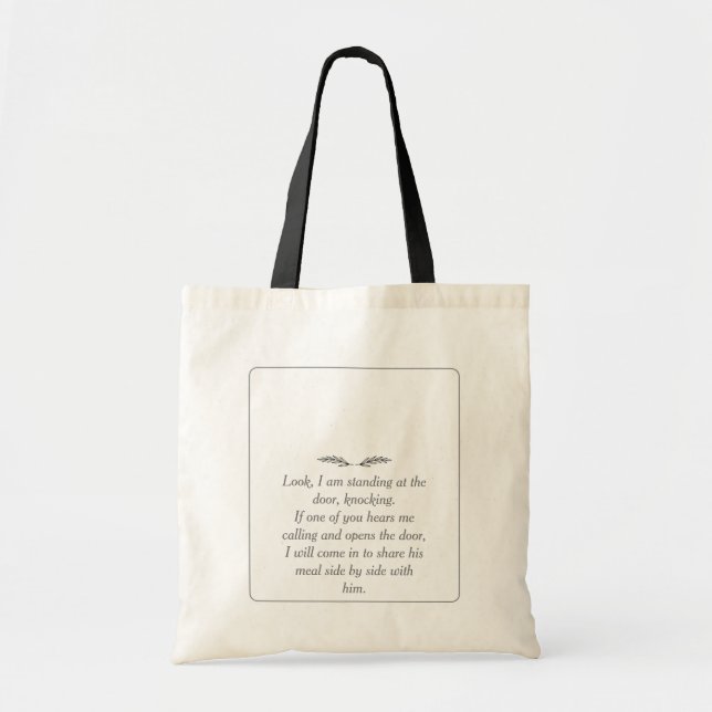 Bible verse Revelation 3:20 Tote Bag-n1 (Front)