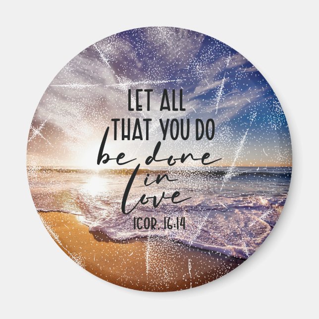 Bible Verse Round Magnet (Front)