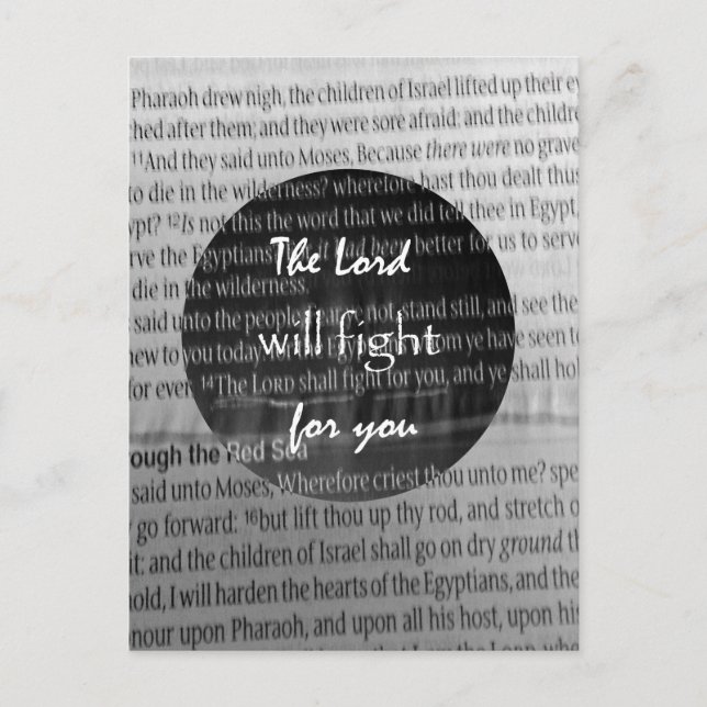 Bible Verse Scripture Encouragement Postcard (Front)