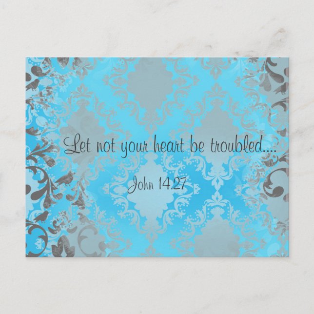 Bible Verse Scripture Let Not Your Heart Be Postcard (Front)