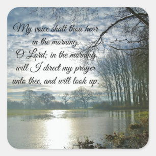 Bible Verse Scripture Prayer Square Sticker