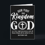 Bible Verse Seek First The Kingdom Of God Christia Card<br><div class="desc">Bible Verse Seek First The Kingdom Of God Christian Premium</div>