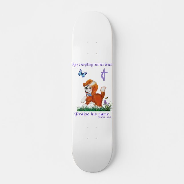 Bible verse skateboard (Front)