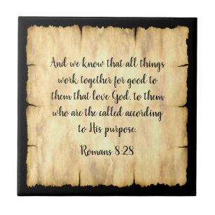 Bible Verse - Small Ceramic Tile