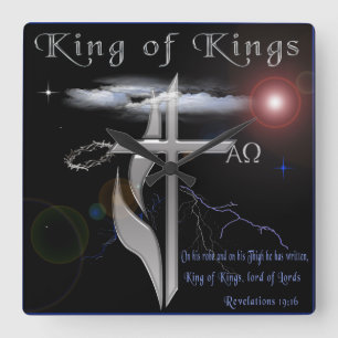 Bible verse square wall clock