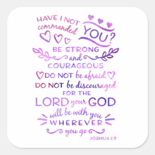Bible Verse Sticker Joshua 1:9
