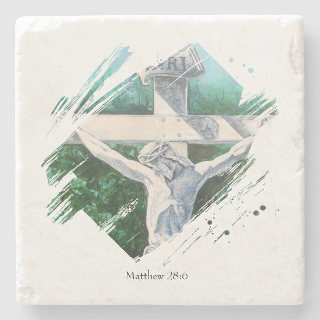 Bible Verse  Stone Coaster (Front)