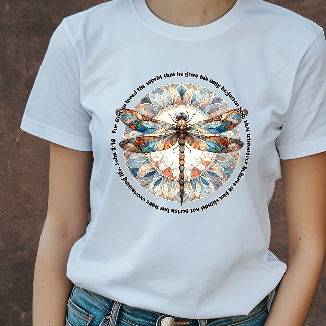 Bible Verse T-shirt | John 3:16 Dragonfly T-shirt (Creator Uploaded)
